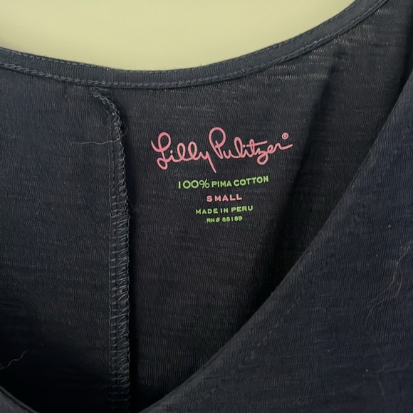Lily Pulitzer navy blue cotton dress, small - Picture 2 of 4